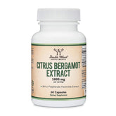 Double Wood frontal del envase de bergamot para identificar producto y dosis