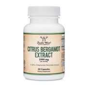 Double Wood frontal del envase de bergamot para identificar producto y dosis