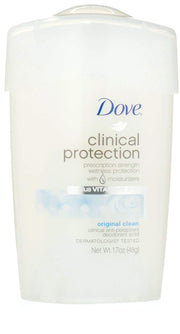 Dove envase frontal del stick mostrando protección duradera y formato doble