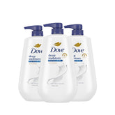 Dove bottle front packaging showing label and pump for easy dispensing