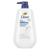 Dove front packaging shows label and pack of three, clear product benefits