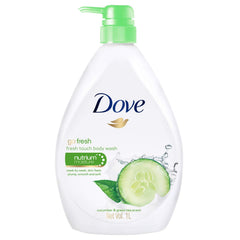 Dove Go Fresh textura de gel en mano con espuma ligera que hidrata la piel