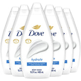 Dove frasco frontal mostrando diseño y beneficio hidratante