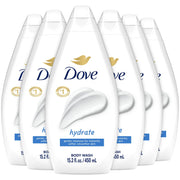 Dove frasco frontal mostrando diseño y beneficio hidratante