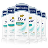 Dove envase frontal del stick mostrando protección invisible y beneficios