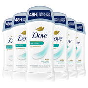 Dove envase frontal del stick mostrando protección invisible y beneficios