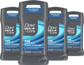 Dove Men+Care vista frontal del paquete de 4 beneficios de protección