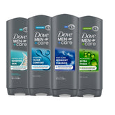 DOVE MEN + CARE envase frontal mostrando diseño y beneficio hidratante