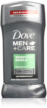 Dove Men+Care vista frontal del envase pack de cuatro, protección duradera