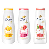 Dove pack verano frontal mostrando los tres envases grandes para hidratación duradera