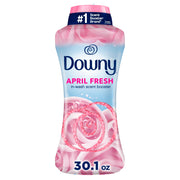 Downy bote frontal mostrando etiqueta y tamaño práctico