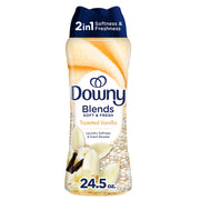 Downy Blends frente del envase mostrando 24.5 oz y aroma tostado