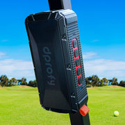 Dprofy front view showing compact speaker and branding, clear product identification benefit
