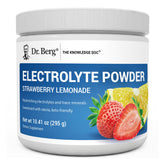 Dr. Berg envase frontal con sabor fresa-limonada y 50 porciones hidratantes