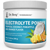 Dr. Berg front packaging showing tropical flavor and 50 servings benefit