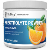 Dr. Berg envase frontal naranja mostrando 50 servicios y beneficios