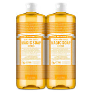 Dr. Bronner's Citrus front packaging showing 32 oz bottle and label benefits