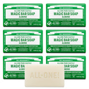 Dr. Bronner's vista frontal de la barra mostrando limpieza y simplicidad
