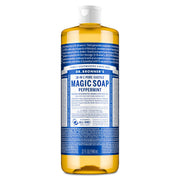 Dr. Bronner's botella frontal 32 oz muestra formato y rendimiento
