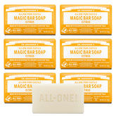 Dr. Bronner's citrus bar front packaging showing product and benefits