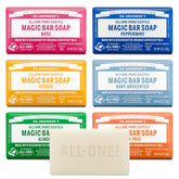 Dr. Bronner's front packaging showing variety gift pack and clear presentation benefit