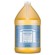 Dr. Bronner's galón frente mostrando envase grande y ahorro