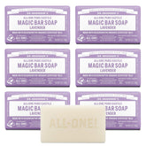 Dr. Bronner's lavender bar front packaging showing brand and scent benefits