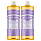 Dr. Bronner's front packaging showing two 32 oz bottles and lavender benefit
