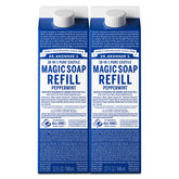 Dr. Bronner's peppermint front carton showing product branding and eco benefits