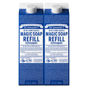 Dr. Bronner's peppermint front carton showing product branding and eco benefits