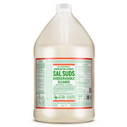 Dr. Bronner's botella frontal del galón mostrando etiqueta y beneficio de ahorro