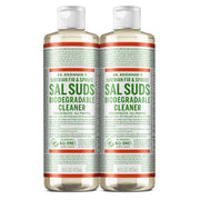 Dr. Bronner's front packaging showing product and size with clear labeling benefit