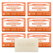 Dr. Bronner's tea tree bar front packaging showing product and logo benefits