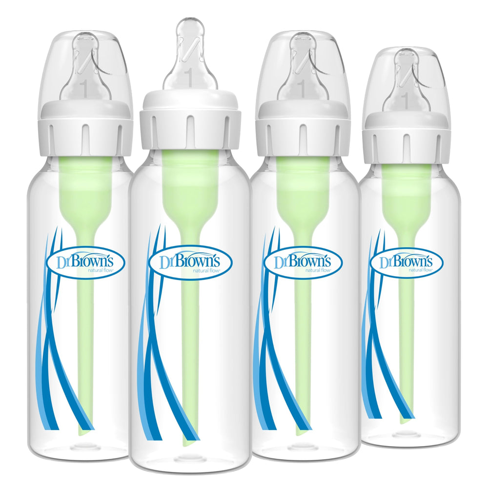 Dr. Brown's front packaging showing 4-pack and benefits for easy selection