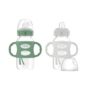 Dr. Brown's vista frontal del pack verde y gris, facilita transición segura