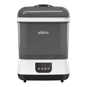 Dr. Brown's sterilizer front view showing controls and compact footprint for convenience