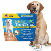 Dr. Buzby's empaque frontal mostrando ToeGrips Large y beneficio de tracción