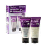 Dr. Groot set de viaje frontal con embalaje claro y beneficios de volumen