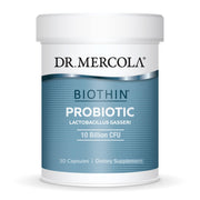 Dr. Mercola envase frontal mostrando el producto y dosis mensual