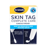 Dr. Scholl's embalaje del kit mostrando contenido y beneficios de uso sencillo