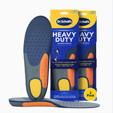 Dr. Scholl's front packaging showing heavy duty support and fit benefits