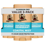 Dr. Squatch front packaging showing Coastal Mist three-pack and benefits