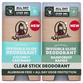 Dr. Squatch frente del pack mostrando diseño y beneficio sin manchas