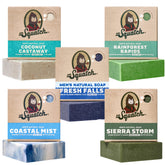 Dr. Squatch front packaging showing five soap scents and gift appeal