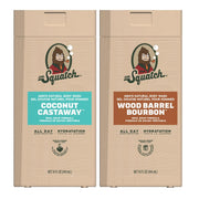 Dr. Squatch frontal pack mostrando ambos aromas y beneficio de limpieza natural