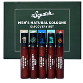 Dr. Squatch pack frontal con cinco mini colonias, práctico para probar varias fragancias