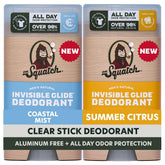 Dr. Squatch pack frontal con dos barras mostrando beneficio sin manchas