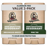 Dr. Squatch pack frontal Pine Tar + Birchwood Breeze muestra protección natural