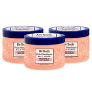 Dr Teal's frasco delantero 16 oz mostrando etiqueta y color rosa relajante