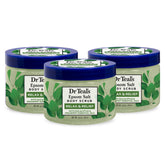 Dr Teal's envase frontal eucalipto y menta mostrando etiqueta clara y beneficio relajante